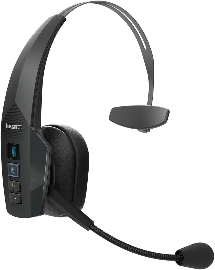 BlueParrott B350-XT Noise Cancelling Bluetooth Headset - Updated Design with Industry Leading Sound & Improved Comfort, Hands-Free Headset w/Expanded Wireless Range & IP54 Rated Protection 