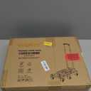 Voipvvii Folding Hand Truck 500lbs, Portable Heavy Duty Dolly Cart, 6 Wheels Collapsible Luggage Cart with 2 Elastic Ropes - Compact Trolley Cart for Easy Moving - Ideal Hand Cart for Travel and More (17, Blue)