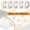 Fumete 72 Rolls White Painters Tape Bulk 1.5 Inch x 55 Yards Painters Masking Tape No Residue Wall Painting Tapes for Wall Painting Decoration DIY Supplies