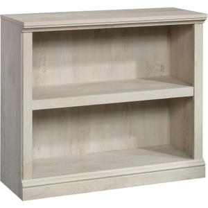 Sauder 2 Tier Book Shelf Wooden Bookcase Multipurpose Bookshelf for Home Office, Living Room, in Chalked Chestnut