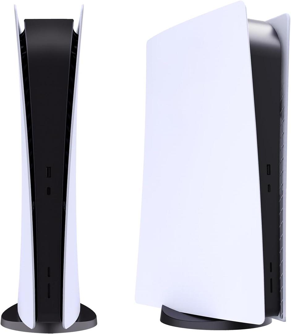 Digital Edition Face Plates Cover Skins Shell Panels for PS5 Console, Accessories for PlayStation 5 Protective Replacement Faceplates (White)