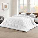Bedsure Comforter Duvet Insert - Cooling Weighted Blanket for Adults (88" x 104", 20 lbs, White) – Soft Breathable Microfiber Heavy Blanket with Glass Microbeads for Deep Pressure Relief & All-Season Sleep
