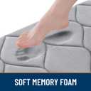 Smiry Memory Foam Bath Mat 70''x24'', Ultra Soft Non-Slip Bathroom Rug, Plush Water Absorbent Quick Dry and Machine Washable Floor Mat for Shower, Tub & Home Decor, Grey