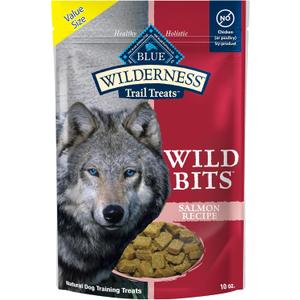 Blue Buffalo Wilderness Trail Treats Wild Bits Training Treats for Dogs, Grain-free Dog Treats, Salmon Recipe, 10-oz. Bag