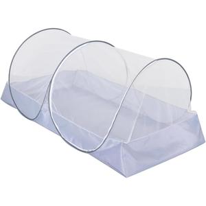 CMINGJ Portable Mosquito Net Foldable Pop-Up Travel Mosquito Net for Bed Free Installation-Suitable for Baby Adults Bedroom, Camping, nap, Patio (Large-Side Zipper(White net))