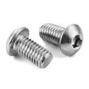 M6-1.0 x 16mm Button Head Socket Cap Screws Bolts, Stainless Steel 18-8 (304), Bright Finish, Fully Threaded, Allen Socket Drive, 100 PCS
