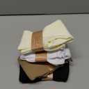 Justay 6 Pairs Ruffle Socks Soft Cute Frilly Turn-Cuff Long Casual Slouch Cotton Crew Socks for Women Gifts (One Size, Black White Beige Red Brown Coffee Light Khaki)