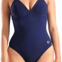 ARENA Women's Lara Shapewear Soft Curve Back B Cup One Piece Swimsuit (Blue) 34