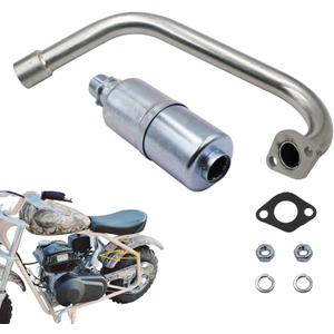 MGWILL Upgraded Exhaust with Muffler for Coleman CT200U BT200X CT200U-EX 196cc/6.5HP Go Kart and Mini Bike