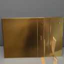 GREEN BEAN 3 Extra Large Gift Box with Lid for Present 16.3x14.2x5 Inches, Fathers Day Gold Magnetic Gift Box with Ribbon, Shirt Gift Boxes for Clothes (Glossy Gold)