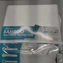 PlushDeluxe Premium Bamboo Mattress Protector  King Size, Waterproof, & Ultra Soft Breathable Noiseless Washable Bed Mattress Cover for Comfort & Protection - White