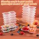 24 Pcs reusable snack containers with Lids, snack containers for kids adults10 Forks, snack pack containers - Lightweight and Stackable, Microwaveable/refrigerator safe