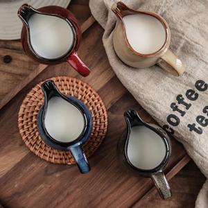 4 Pack 3 Oz Small Creamer Pitcher, Creamer Cup with Handle, Ceramic Milk Jug for Coffee Milk Sauces Salad, Freezer Safe & Microwave