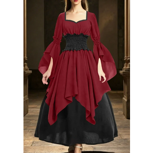 Renaissance Dress Medieval Costume Victorian Dresses Women Peasant Gothic Fairy Witch Wedding Dress S