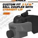 DEEAGLE Trailer Locks Ball Hitch, Heavy Duty Trailer Hitch Locks Fits 2-5/16” Couplers, Anti-Theft Ball Hitch Lock for RV Travel Trailer, Grey