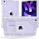 ZoneFoker Case for iPad Air 5th/ 4th Generation Case (2022/2020) 10.9'', for iPad Pro 11 Inch (4th/3rd/2nd/1st Gen), Hard Sturdy Slim Cover for iPad Air 5 4 th with Pencil Holder/Stand, Clear Glitter