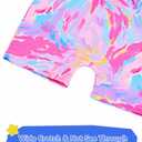 Nymphperi Girls Gymnastics Leotards 2t 3t Toddler Shiny Blue Pink Strips Tank Biketards Sleeveless Breathable Dance Unitards