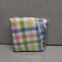 Easter 54x54 Square Tablecloth Pink Green Blue White Pastel Checkered Spring Countryside Table Cloth - Polyester Gingham Table Cover Reusable Water Resistant for Summer Holiday Party Picnic Dcor (F07-32 Spring Plaid)