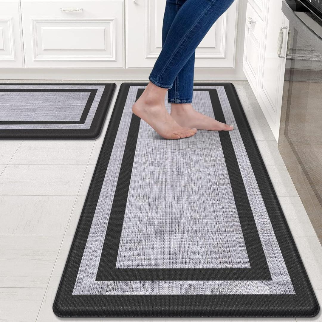 Mattitude Kitchen Mats Set of 2,Cushioned Anti-Fatigue Non-Skid Rug Sets