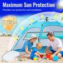Beach Tent Sun Shelter Pop Up Easy Setup in 3S Instant Tents for 4/5 Person Beach Umbrella Sun Shelter Shade, UV 50+ Protection, Wind Resistant, Lightweight Portable Baby Tents Shade for Family