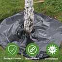 Feitore 4 Mil Black Plastic Sheeting 4 FT x 100 FT Plastic Weed Barrier Landscape Fabric Heavy Duty Roll for Garden Multi Use Polyethylene Sheeting