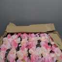 Flower Wall Backdrop 12-Pack 16.5x16.5 Inch Artificial Rose Silk Flowers Panels-Floral Wall Panel Wedding Photo Backdrop, Photography Backdrop, Event Party Decoration-Pink
