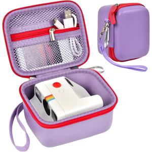 ANKHOH Digital Camera Case for Polaroid Go Generation 2 Gen 2/9035/9071/9070 Instant Mini Camera, Instax Film Cameras Storage with Mesh Pocket for Photo, Stickers (Box Only) (Purple)