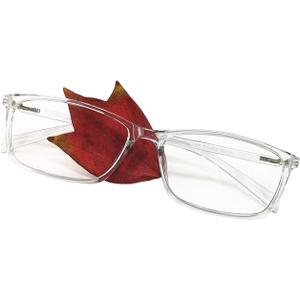 Computer Reading Glasses Blue Light Blocking - Reader Eyeglasses Anti Glare Eye Strain Light Weight for Women Men (Crystal Grey)