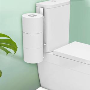 Conworld Toilet Paper Storage for 3 Roll Tissue, Over The Tank Toilet Paper Holder, Stainless Steel Rustproof Toilet Paper Holder Wall Mount, for Rv, Bathroom Storage and Organization, White, 1 Pack