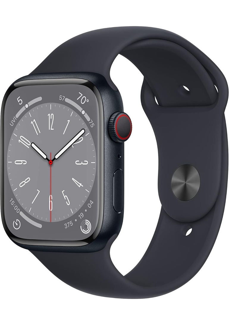 Apple Watch Series 8 [GPS + Cellular, 45mm] - Midnight Aluminum Case with Midnight Sport Band, M/L