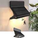 Motion Sensor Outdoor Lights with Optical Lens - 3 Modes, IP44 Waterproof Solar Wall Light for Garden Patio Yard (2 Pack)
