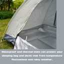 Outdoor Camping Tent with Double Door, Waterproof Fabric, Sun Protection, Includes Waterproof Mat, 2-3 Person