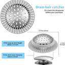 Aluvor Shower Drain Hair Catcher, Shower Drain Cover, Bathtub Drain Hair Catcher for Pop-Up & Regular Drains