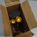 Brass Gold Candlestick Holders, Metal Taper Candle Holders Set of 6, Vintage Modern Candle Sticks Holder Decor for Table Centerpiece, Fireplace Mantel Wedding Housewarming Gift, Candlelit Dinner Décor