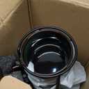 LUKA 6 Ounce Porcelain Stackable Espresso Cups with Saucers and Metal Stand Set of 4, Ceramic Cappuccino Cups Set for Specialty Coffee Drinks, Latte, Cafe Mocha and Tea, Reactive Dark Green