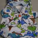 XPUDAC 2 Pack Dog Pajamas for Medium Large Sized Dog, Soft Warm Dog Onesie Stretch Lightweight Pet Outfit Jammies Pet Clothes Boy Dinosaur Print, 3X Large(Chest-26" Back-19.7" Neck-17.3")