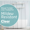 BigFoot Clear Shower Curtain Liner - 72x72 Odorless Plastic with Magnets, Washable Long Bathroom Curtain - Premium PEVA Waterproof Bath Shower