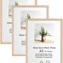 LYYYXGYP A3 Oak Wood Picture Frame 3 Pack 11.7x16.5 IN Natural Wooden Photo Frame Gallery Poster Frame with Plexiglass for Wall Hanging