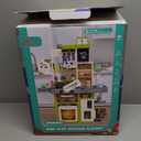 Kids Play Kitchen Set, Toddler Kitchen Playset with Sound & Light, Cooking Stove with Steam, Play Sink, Play Food Toy and Kitchen Accessories, Kitchen Toy for Kids Girls Boys (31.5 * 22 * 8.6in) (Green)