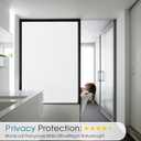 Coavas Window Privacy Film Frosted Glass Static Clings, Decorative Bathroom Door Privacy Film Day and Night, Heat UV Blocking Anti-Glare Frosting Stickers Renter Non-Adhesive, 35.4 x 78.7 Inch, White