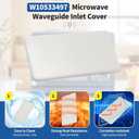 W10533497 3021428 Microwave Inlet Cover Replacement Compatible with Whirlpool Maytag WMH73521CW YMMV4205FW, WPW10533497 Microwave Oven Wave Guide Cover Replace PS8768667 AP5803334 Waveguide Cover