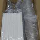 Homestockplus 15 oz Clear PET Plastic Cups with Lids and Straws - 100 Pack Leak-Proof Disposable Plastic Coffee Cups Iced Coffee Cups for Smoothies, Bubble Tea & To-Go Cold Drinks