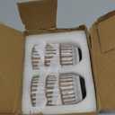 Ceramic Espresso Cup set of 6, One Shot Coffee Cups,Tiny Cofffee Mugs Demitasse for Espresso, Vertical Stripes Espresso Cup Set of 6 (Top Kiln-Gray & Bottom Dark Brown)