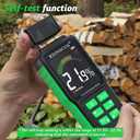 Rechargeable Moisture Meter for Wood, Walls & Hardwood Accurate Pin-Type Digital Tester with Large Color Display, Automatic Alarm, Calibration & HOLD Function for DIY & Construction Projects