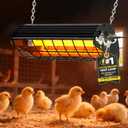 300W Heat Lamp for Chickens Brooder Heater 2PCS Chicken Coop Heater Upgraded 12000H Carbon Fiber Bulbs Adjustable 2 Mode Temp Safe Fire Proof Chicken Heating Plate UL-Certified for Poultry Duck Quail (Small(1 Frame + 2 Tubes))