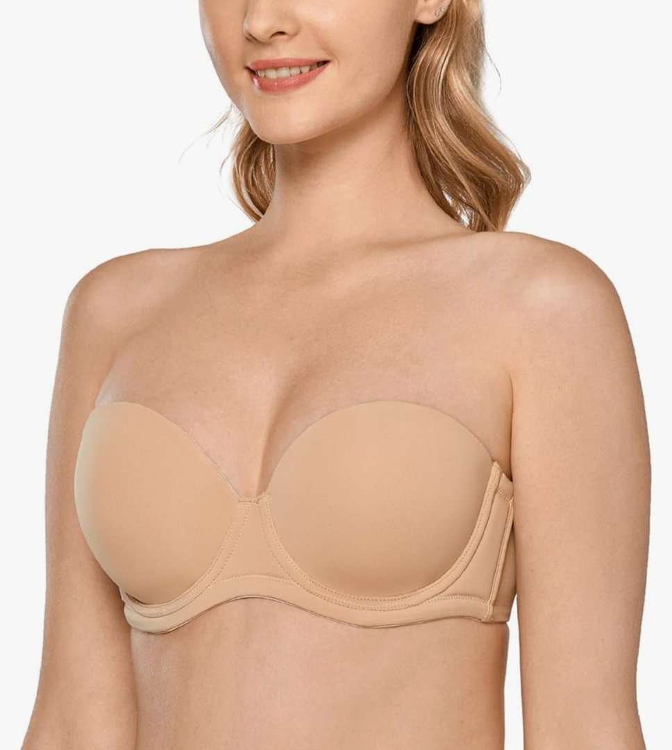 Women's Underwire Contour Multiway Full Coverage Strapless Bra Plus Size 42G