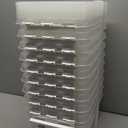 SmartStore Classic 10 Clear Plastic Storage Boxes, 8L/8.5QT BPA-Free Stackable and Nestable Container with Secure Lid, Swedish Made Plastic Bins for Organization, L13.39 x W9.84 x H6.3-10 Pack