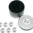 Butler in the Home Pick Your Favorite A-Z Alphabet Letter or 0-9 Number - 100 Count Black Colored Paper Clips for Initials or Birthdate - Comes in Round Tin with Lid and Gift Box (Letter C)