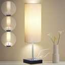 AVV Cordless Table Lamp, 5000mAh Battery Operated Lamp for Night Stand, 3 Modes Battery Powered Wireless Table Lamp, Touch Control Rechargeable Lamp for Bedroom, Living Room, 18 Inch White