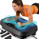 3D Vibration Plate Exercise Machine, Whole Body Vibration Platform for Lymphatic Drainage and Muscle Recovery, 455-lb Capacity Fitness Machine with Bluetooth Speaker and LED Display for Home Gym